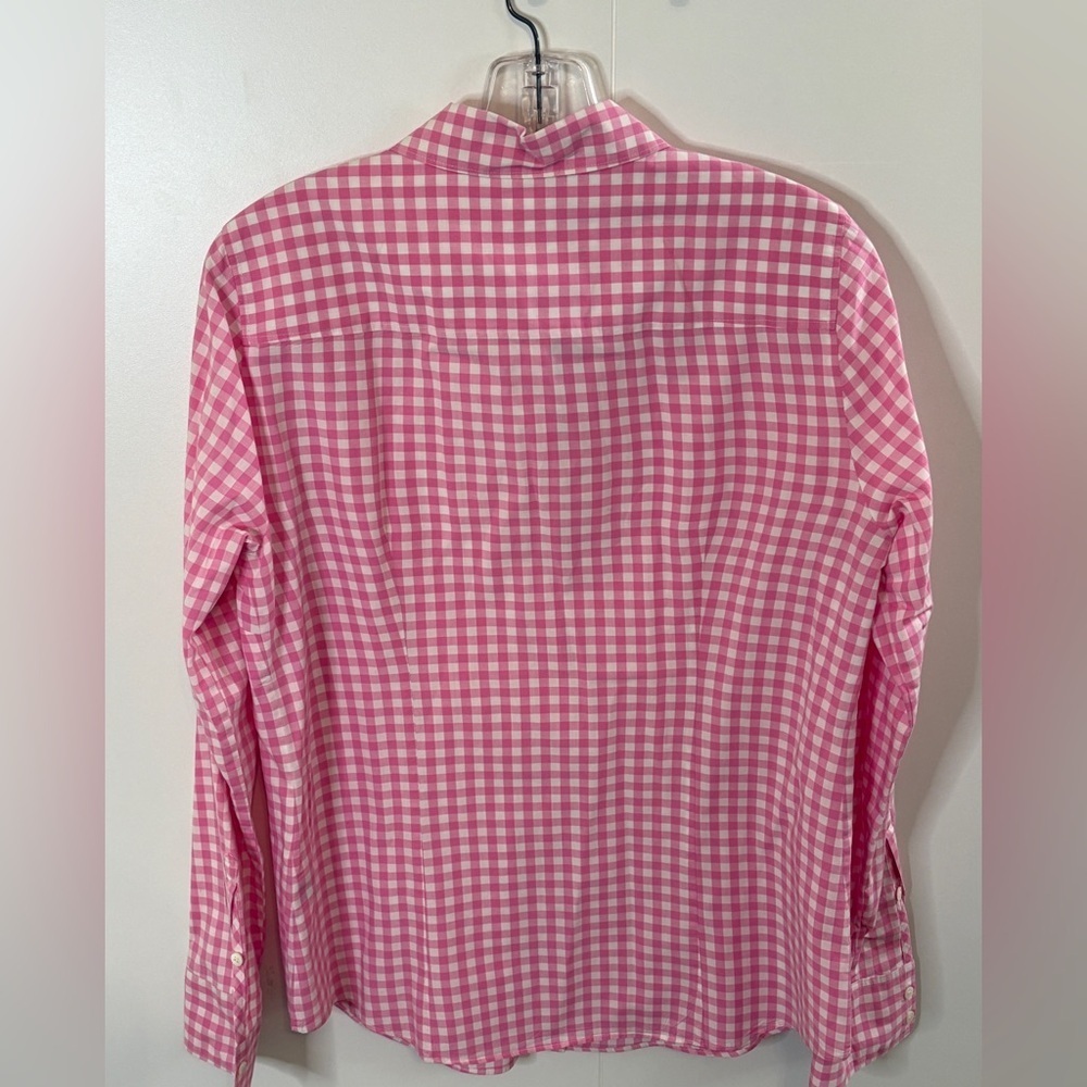 💖J. Crew “The Perfect Shirt” Pink Checked Pintuck Fitted Button Down | 8 - Picture 3 of 4
